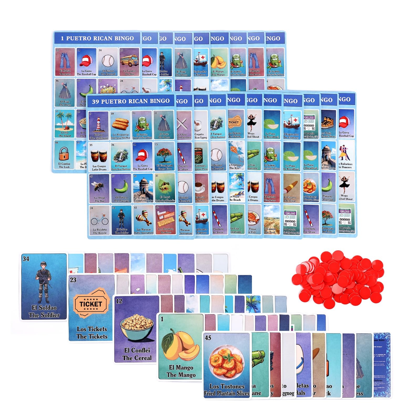 Puerto Rico Bingo Boricua,Millennial 2 inches x 3 x 0.1