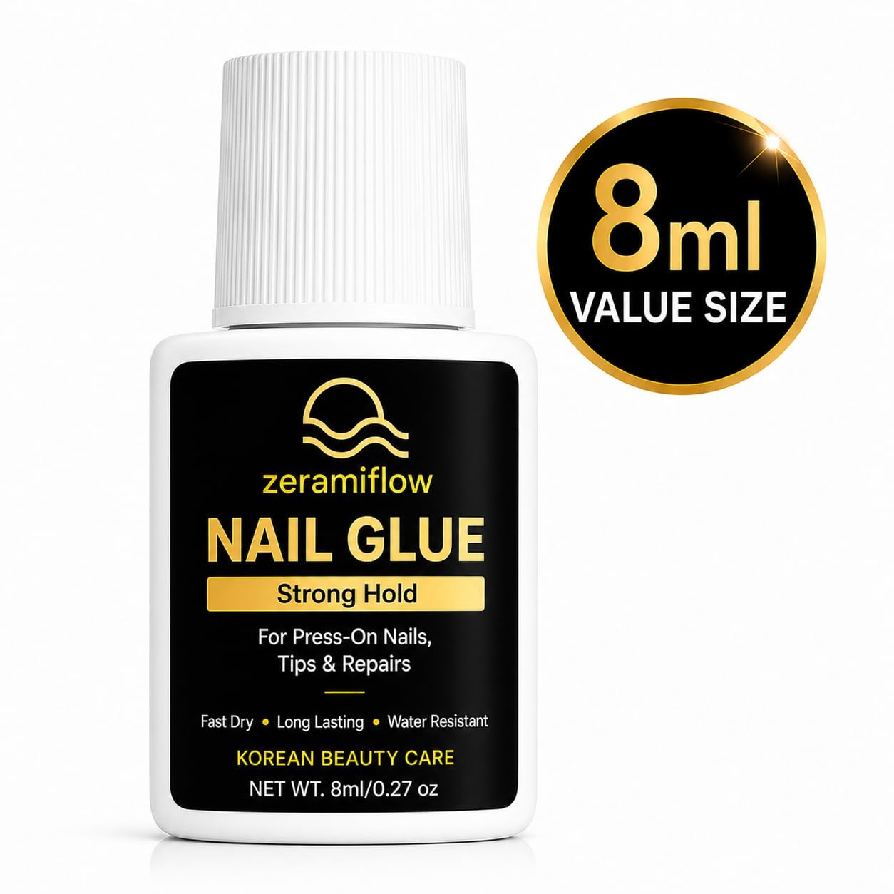 Brush-On Nail Glue for Press On Nails – Strong Hold Quick Dry Nail Glue with …