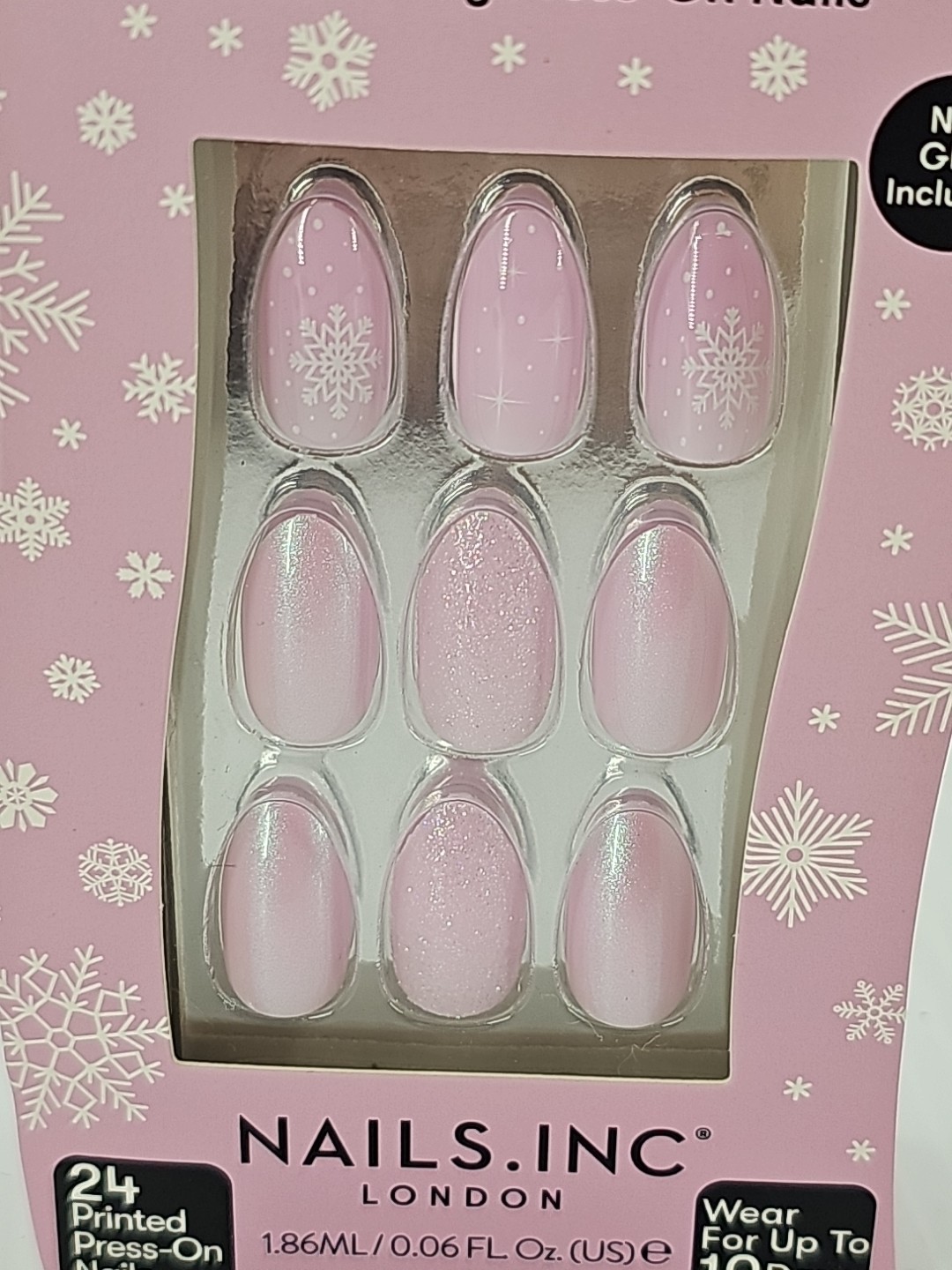 Nails.Inc London • I Say Snow & Feeling French • Quick & Easy Press-On Nails [P]