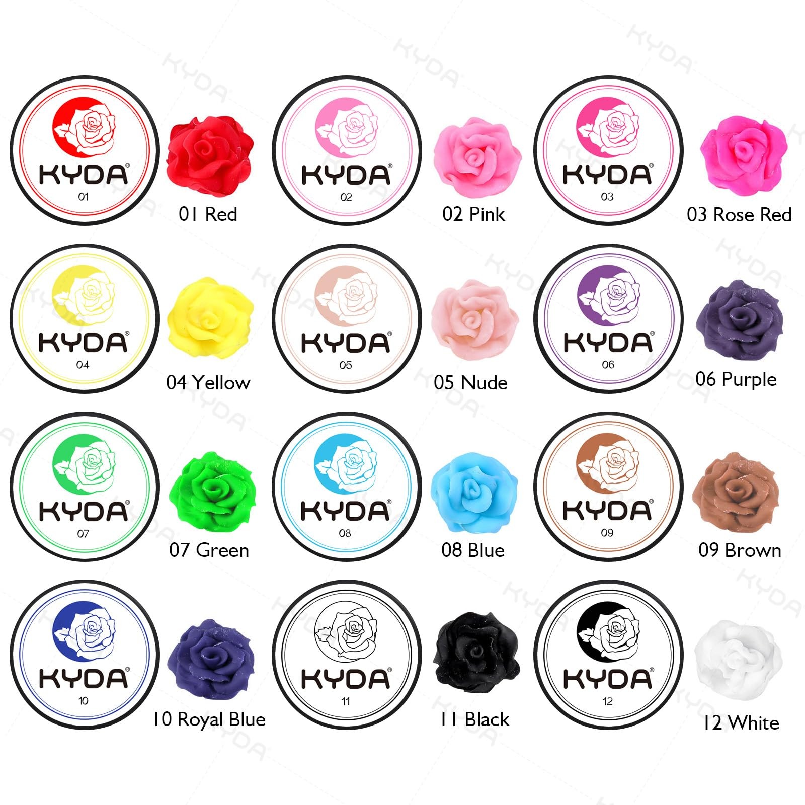 Ownest 12 Colors Sculpture Painting Nail Gel Set,3D Nail Carved Gel Sculpture…