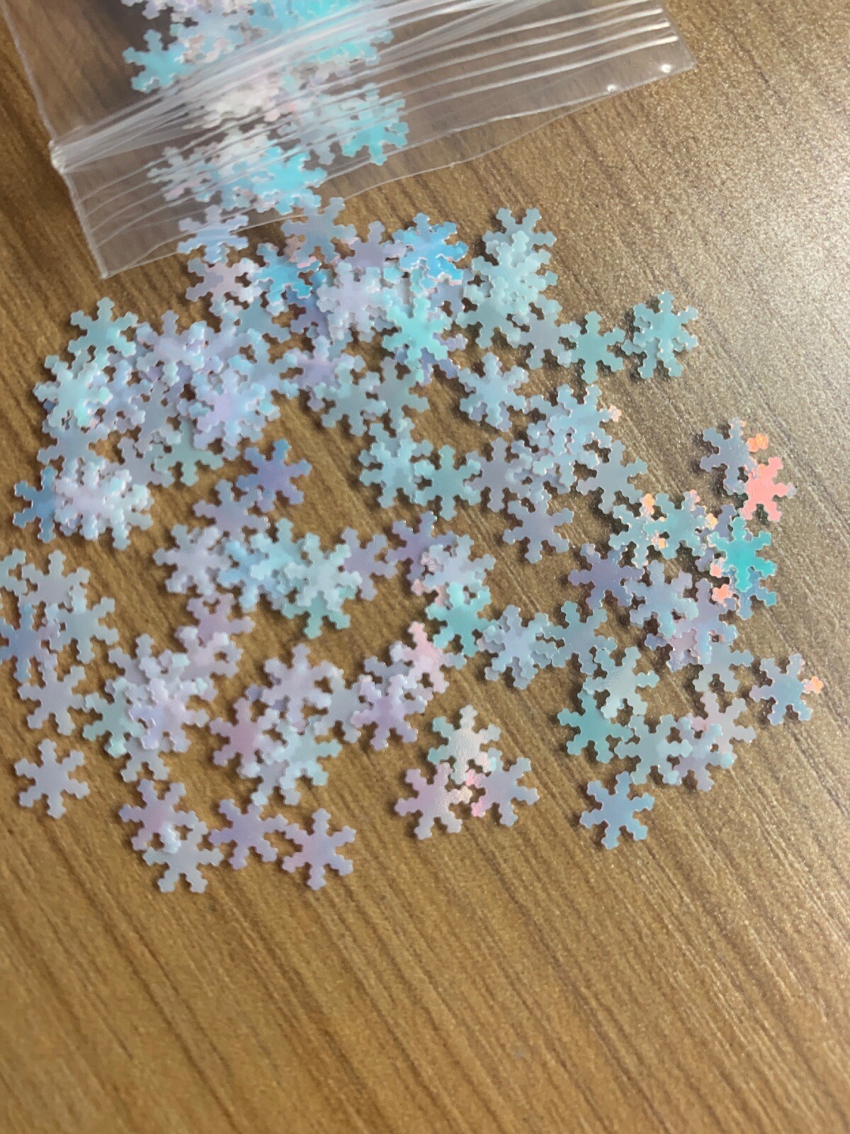 Pearlescent Iridescent Snowflake Glitter 6mm | 1 TSP | Gel Nail Art & Acrylic