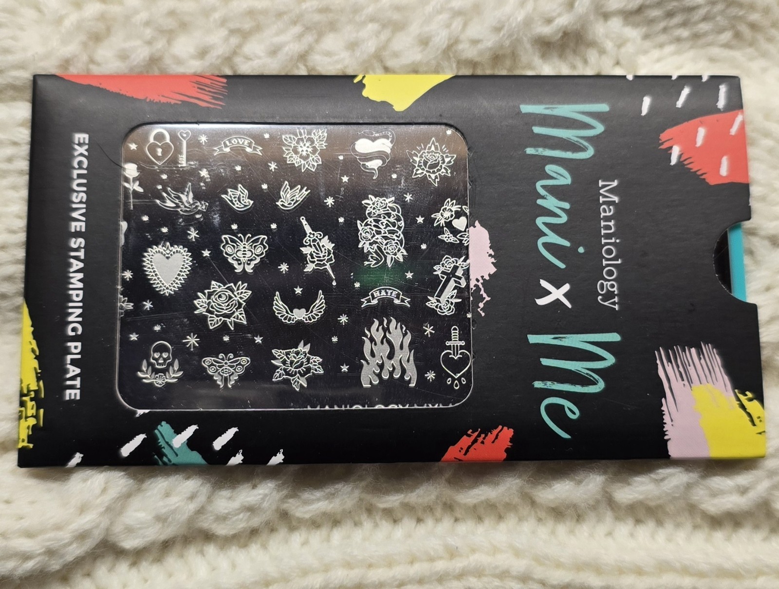 HTF Maniology Limited Edition MXM024 Stamping Plate Tattoo Hearts Valentine RARE