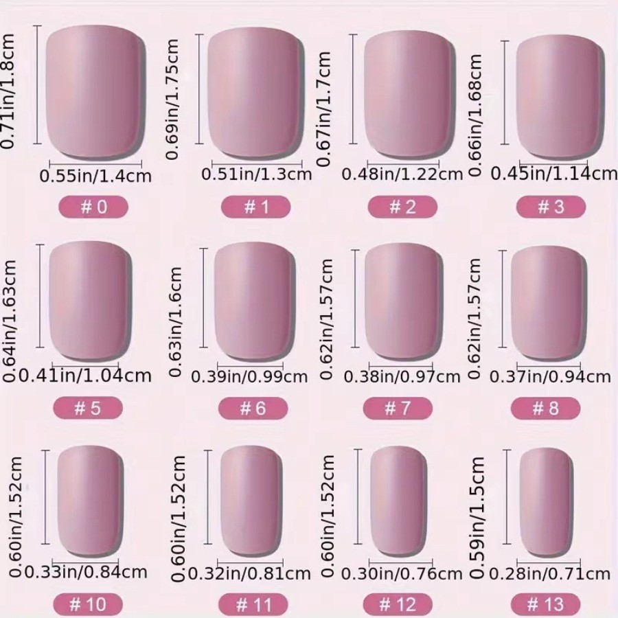 48pcs-Pink Glitter French Tip Nails, Press on Medium Square with Sparkly Ombre