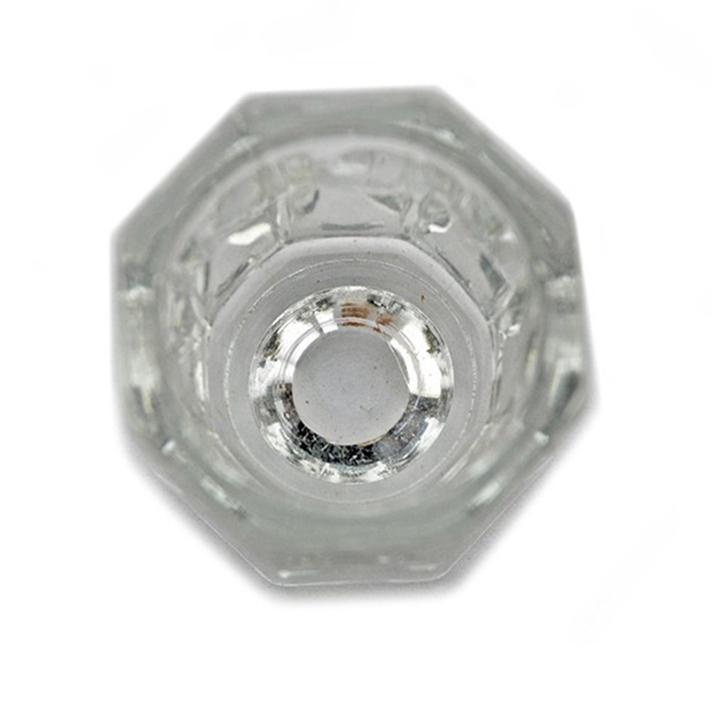 2Pcs Reusable Crystal Nail Art Cups Durable for Acrylic and Powder Mixing