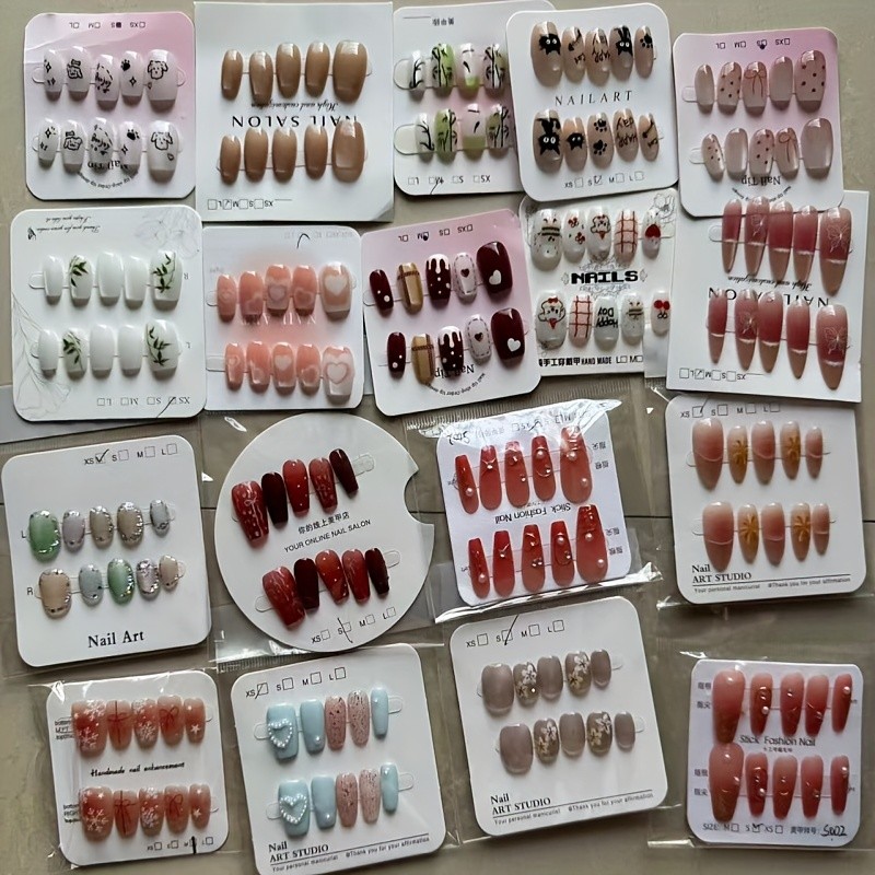 100pcs Wholesale High-Quality Handmade Press-On Nails Bulk Reusable Fake Nails