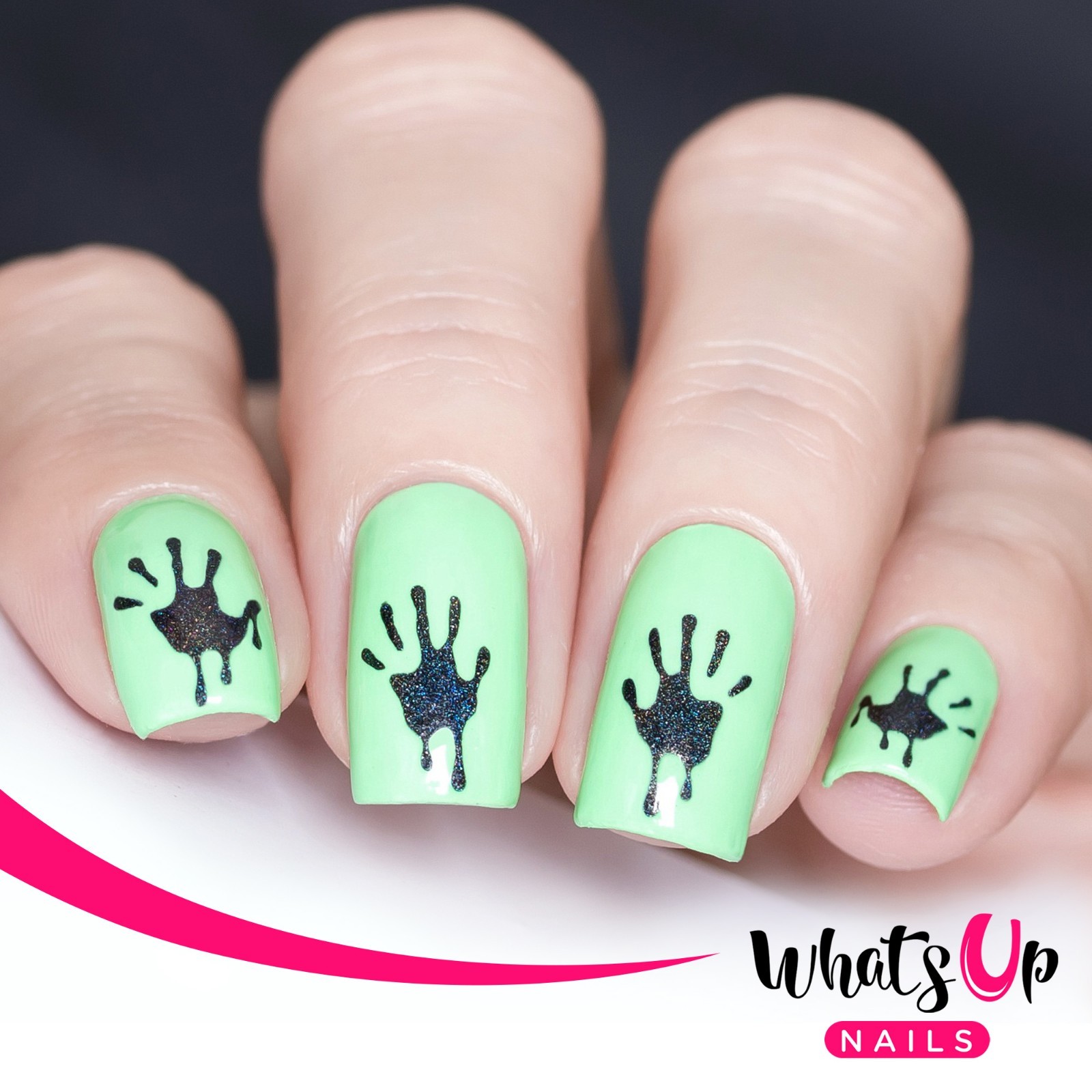 Bloody Hands Stencils for Nails, Halloween Nail Stickers, Nail Art, Nail Vinyls