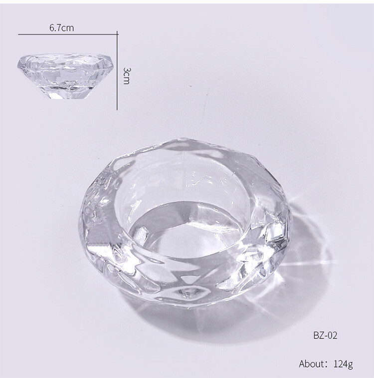 9 Style Glass Crystal Dappen Dish Cup Nail Art Acrylic for Liquid Powder Tools