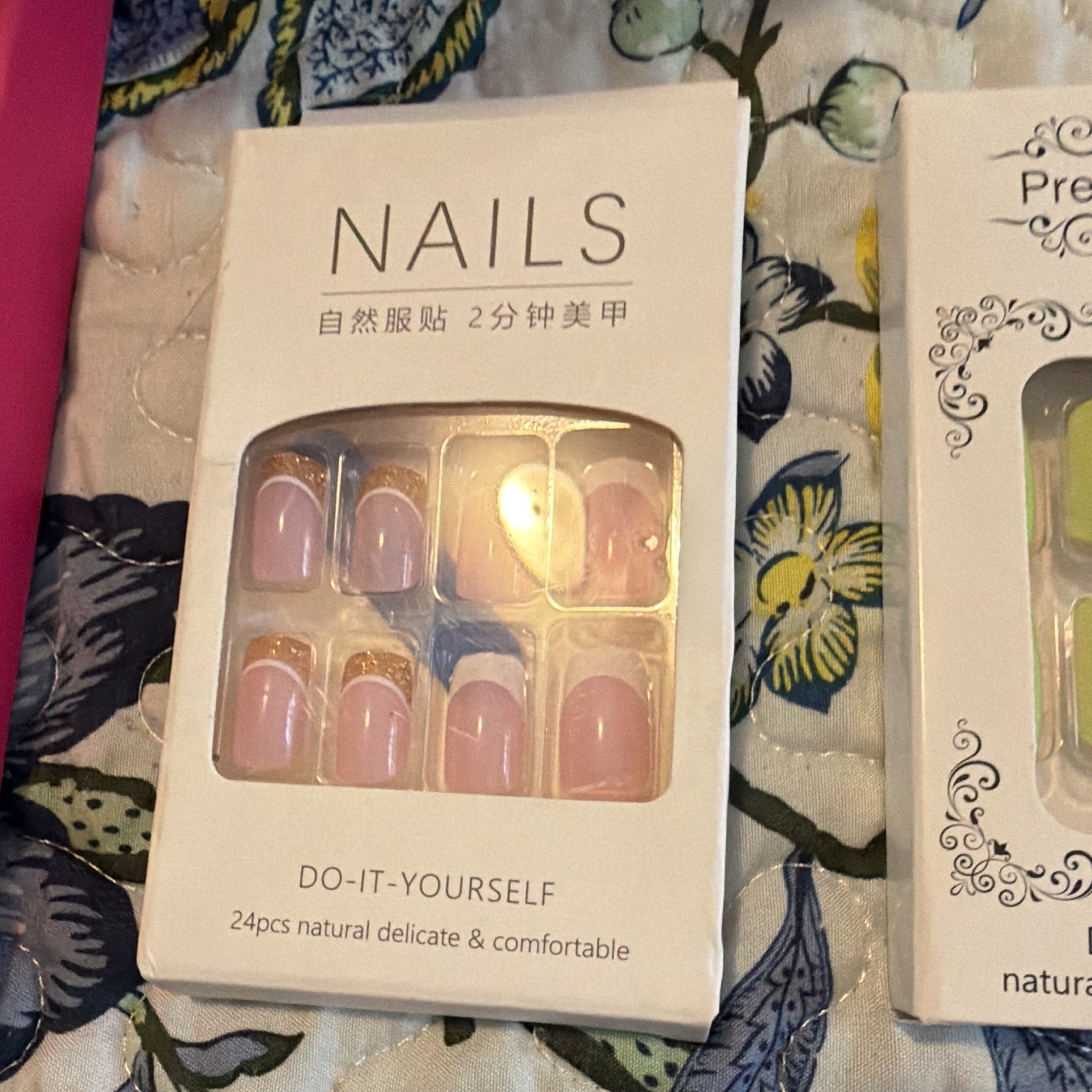 KISS imPRESS Glam Fantasy L.A. Colors Press-On Nails Lot Short Square French