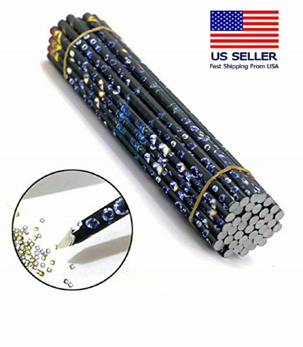 Gem Crystal Rhinestones Picker Pencil Nail Art Craft Decor Tool Wax Pencil