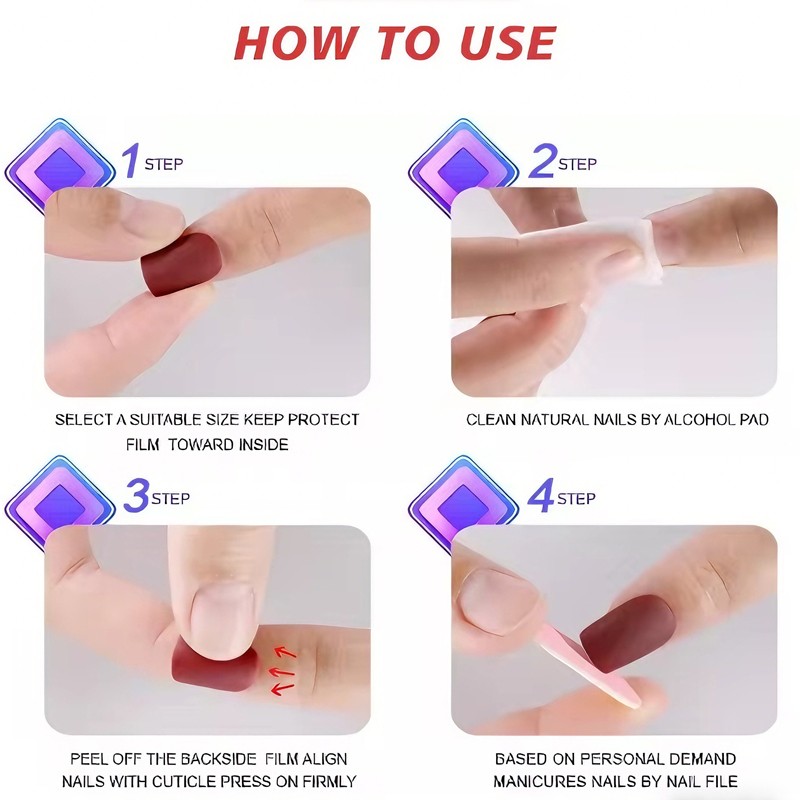 24 PCS Minimalist Nail Art With Short Circles Press On Nails Short Almond Fake N