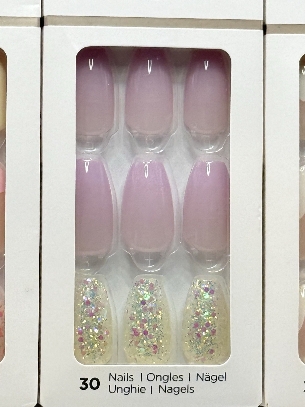 Kiss imPRESS No Glue Press-On Nails Manicure Medium Spring (Lot Of 3)