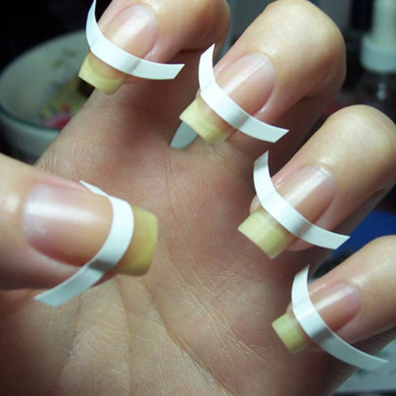 5 pk French Tip Guides Sticker Manicure Stripe Edge Nail Art Toes Decoration DIY