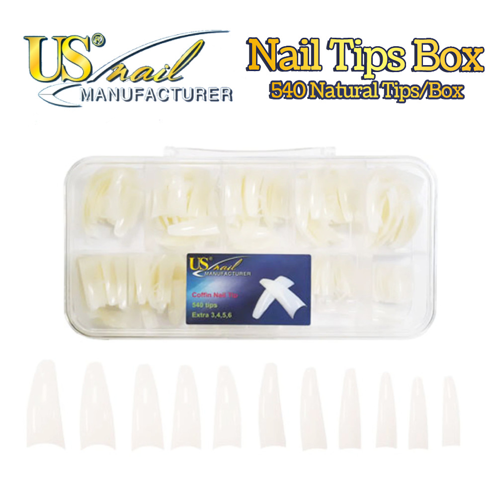 US Nail Manufacturer – 540 Nail Tips/ Box *NEW – Pick Your Styles*