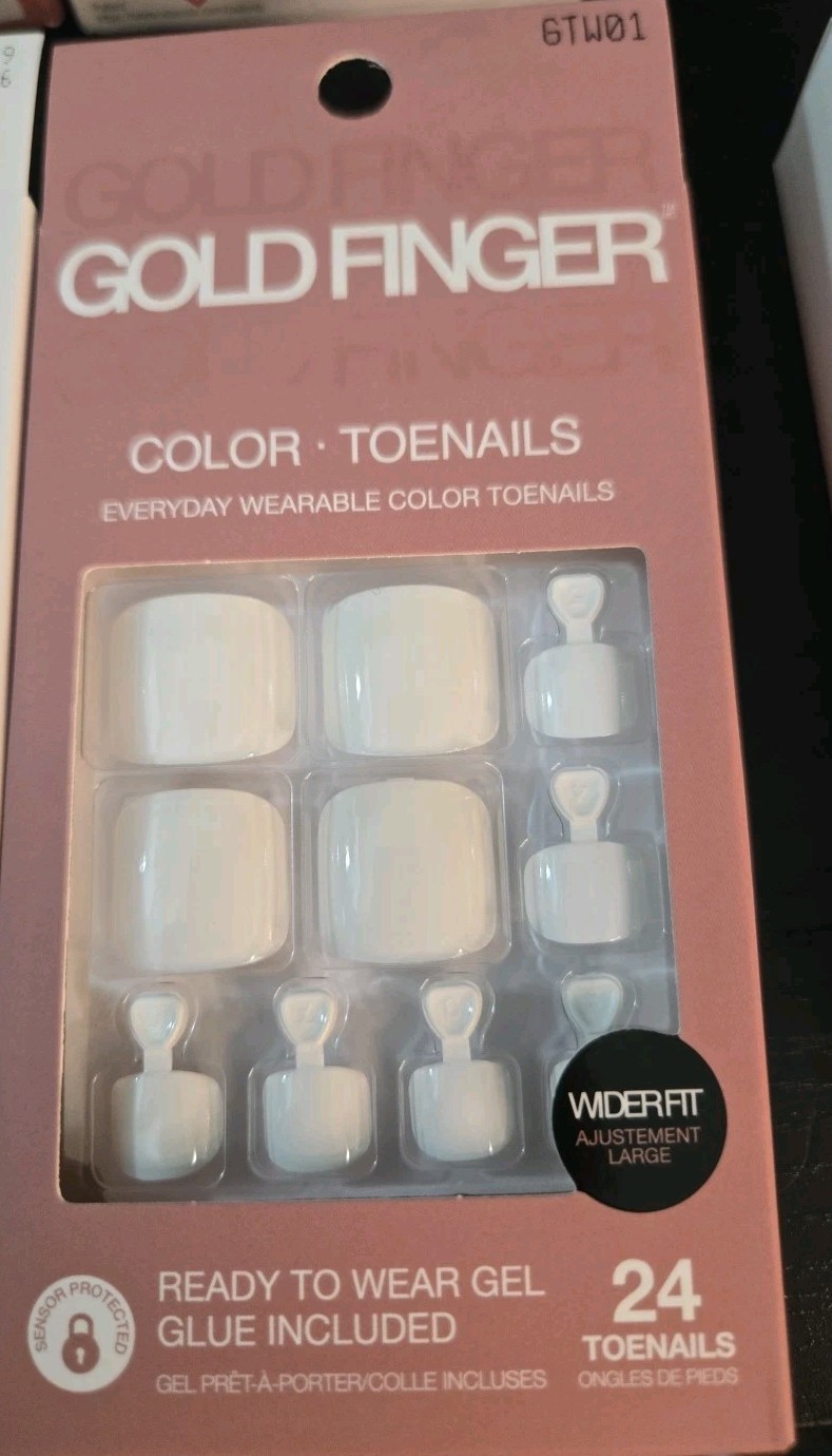 Lot of 36 White Toenails Nail Glue Included in Each Box 6TW01