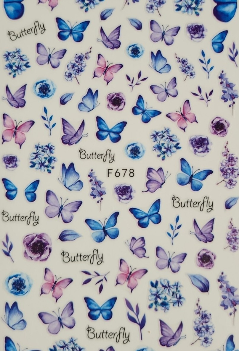 Butterfly nail art stickers