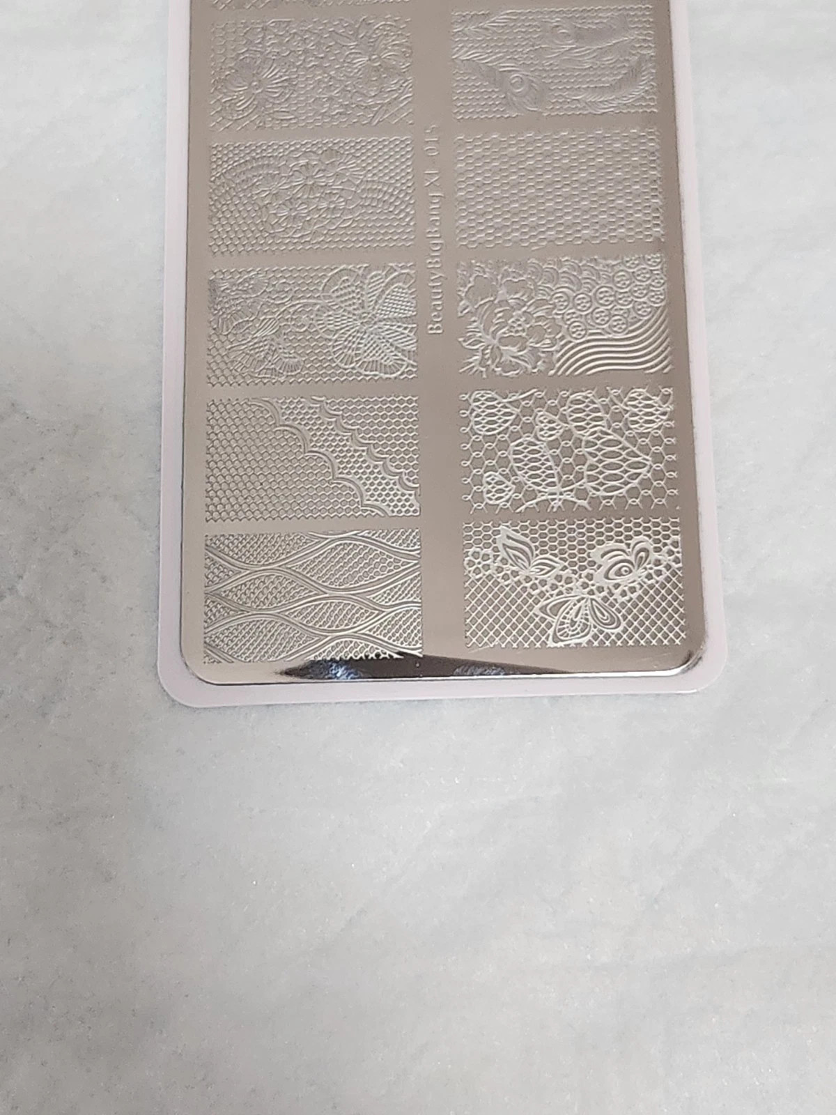 BeautyBigbang Nail Stamping Plate – XL015 Florals & Lace