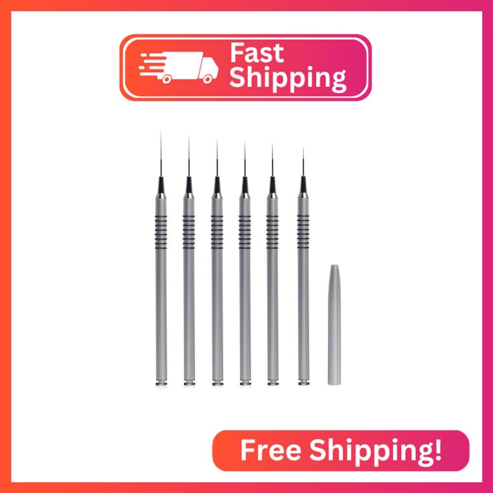Nail Art Liner Brushes，6Pcs liner brush for nails gel Tiny Details, Fine Drawing