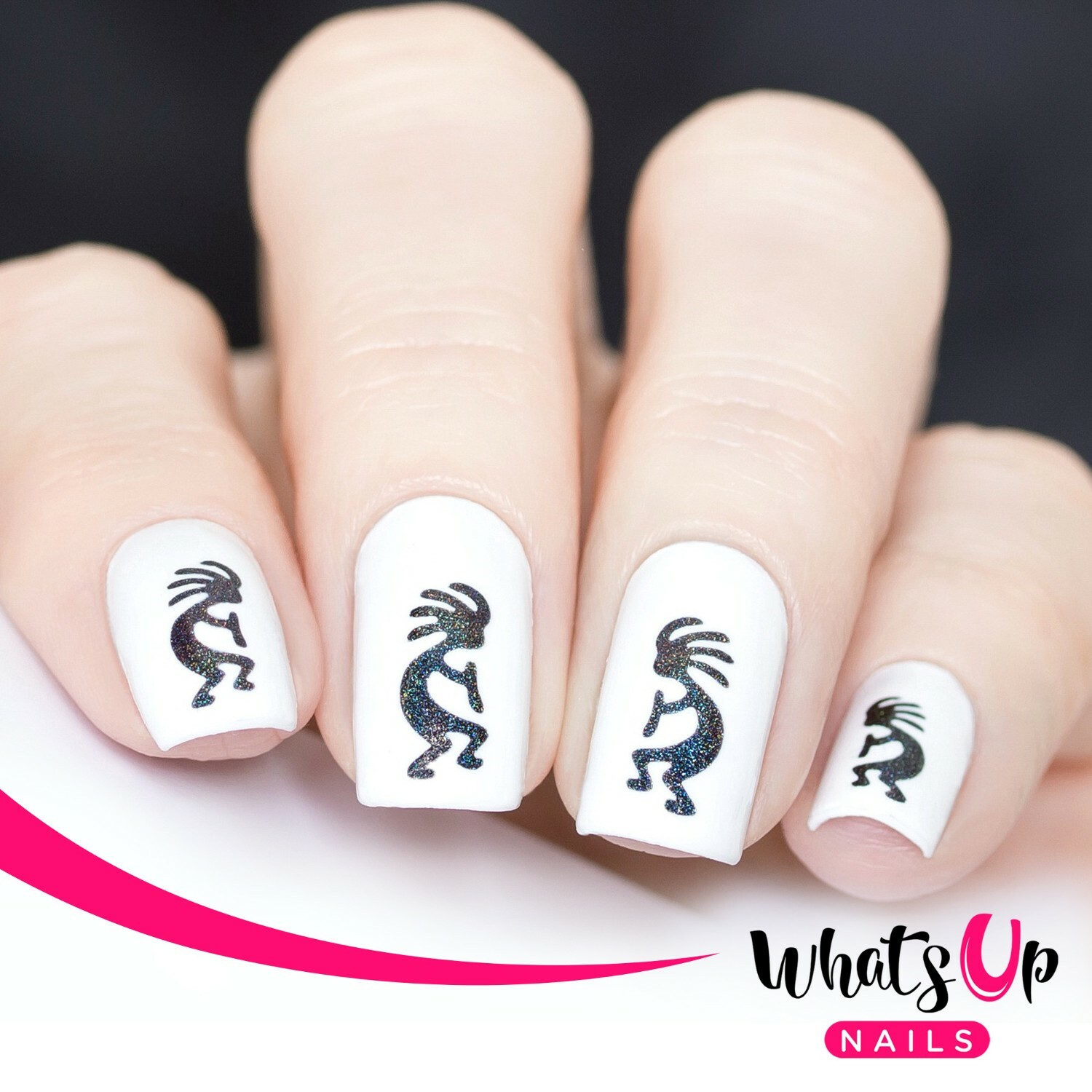 Kokopelli Stencils for Nails, Nail Stickers, Nail Art, Nail Vinyls