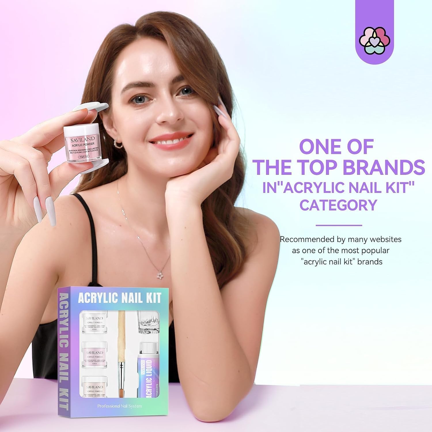 Complete Acrylic Nail Kit for Beginners: Clear, Nudes & Pink Powder Essentials
