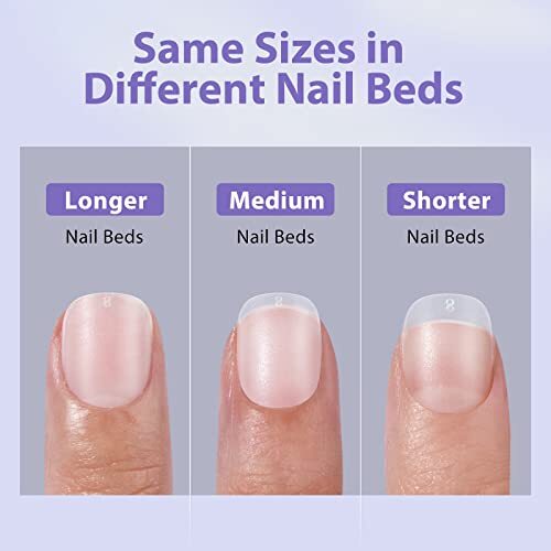 Extra Short Square Nail Tips – Short Squoval Gel Nail Tips, Natural S-Squoval