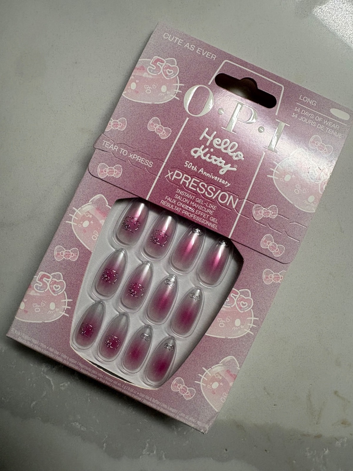 OPI xPRESS/ON Cute as Ever HELLO KITTY LIMITED EDITION COLLECTION