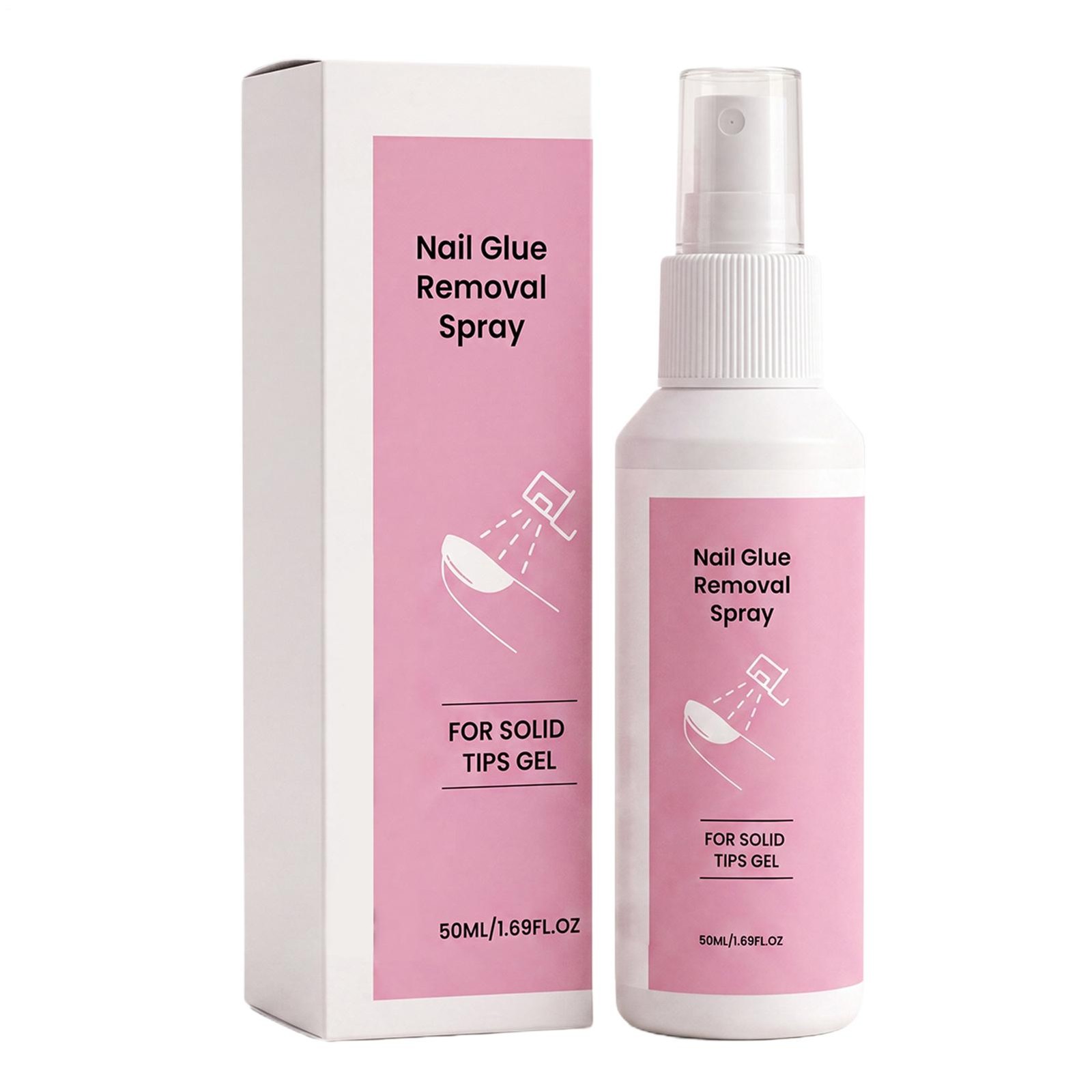 50ml Nail Glue Removal Spray For Solid Tips Gel Fake Nail Adhesive Remover Spray
