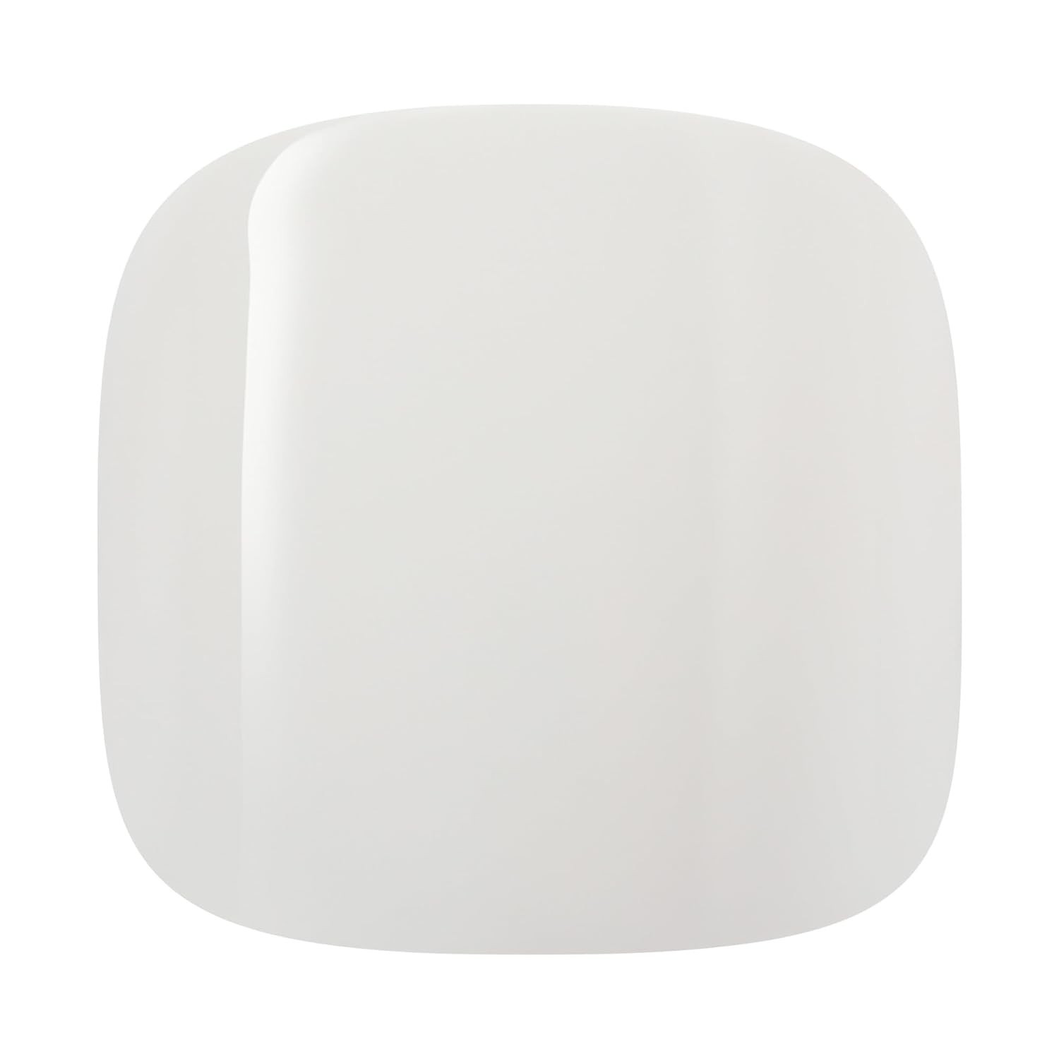 No Glue Mani Press On Nails, Color, ‘Feel The Beat’, White, Short Size, Squov…