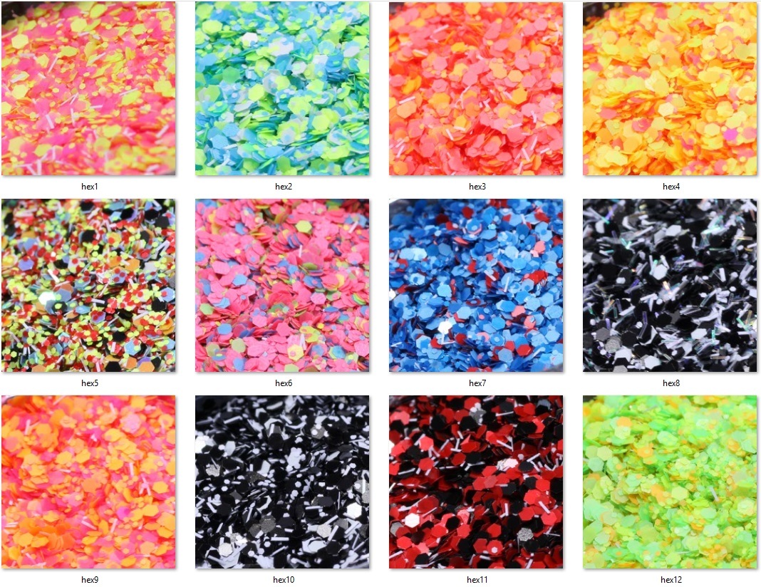 Hexagon Nail Art Glitter Sets Decoration Round party Shape Sequins dot