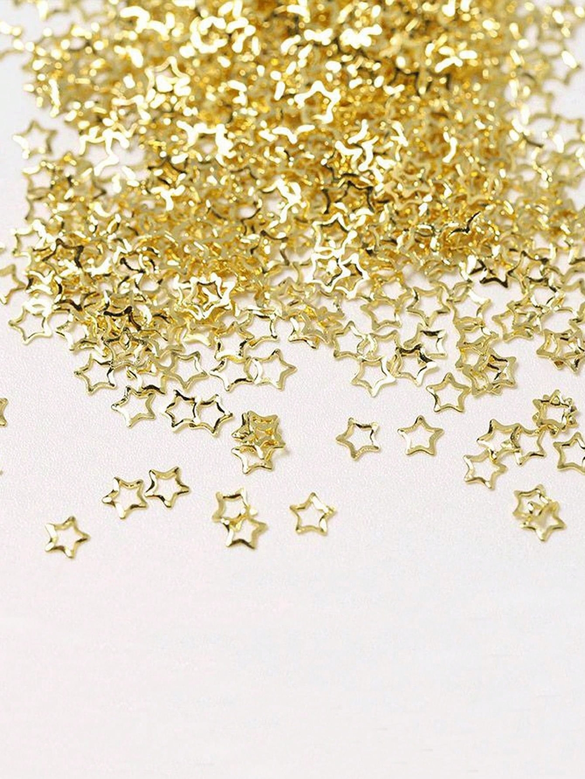 12 Grids Moon Star Nails Gold Metallic Nail Sequins Charms 3D Nail Art Tips