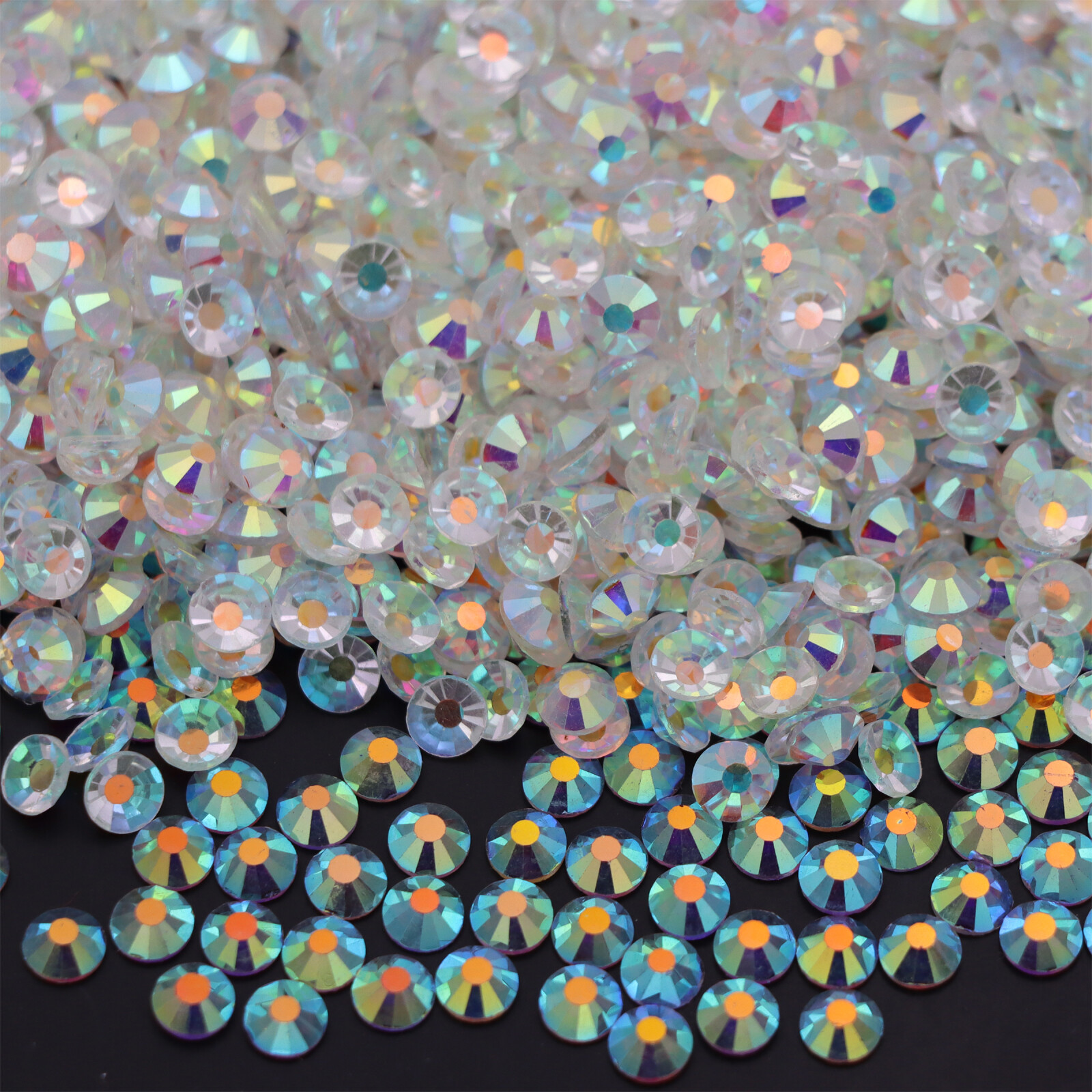 White Clear Crystal AB FlatBack Rhinestones Glass Stone Beads for Jewelry Making