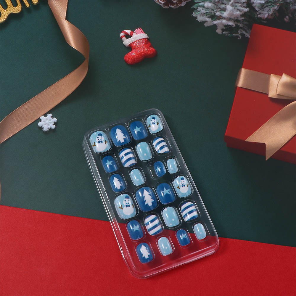 Kids Fake Nails Christmas Gifts DIY Nail Art Decoration Christmas False Nails