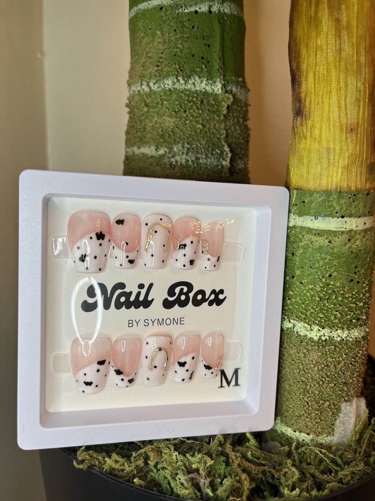 “Cow Print” Press On Nails Handmade
