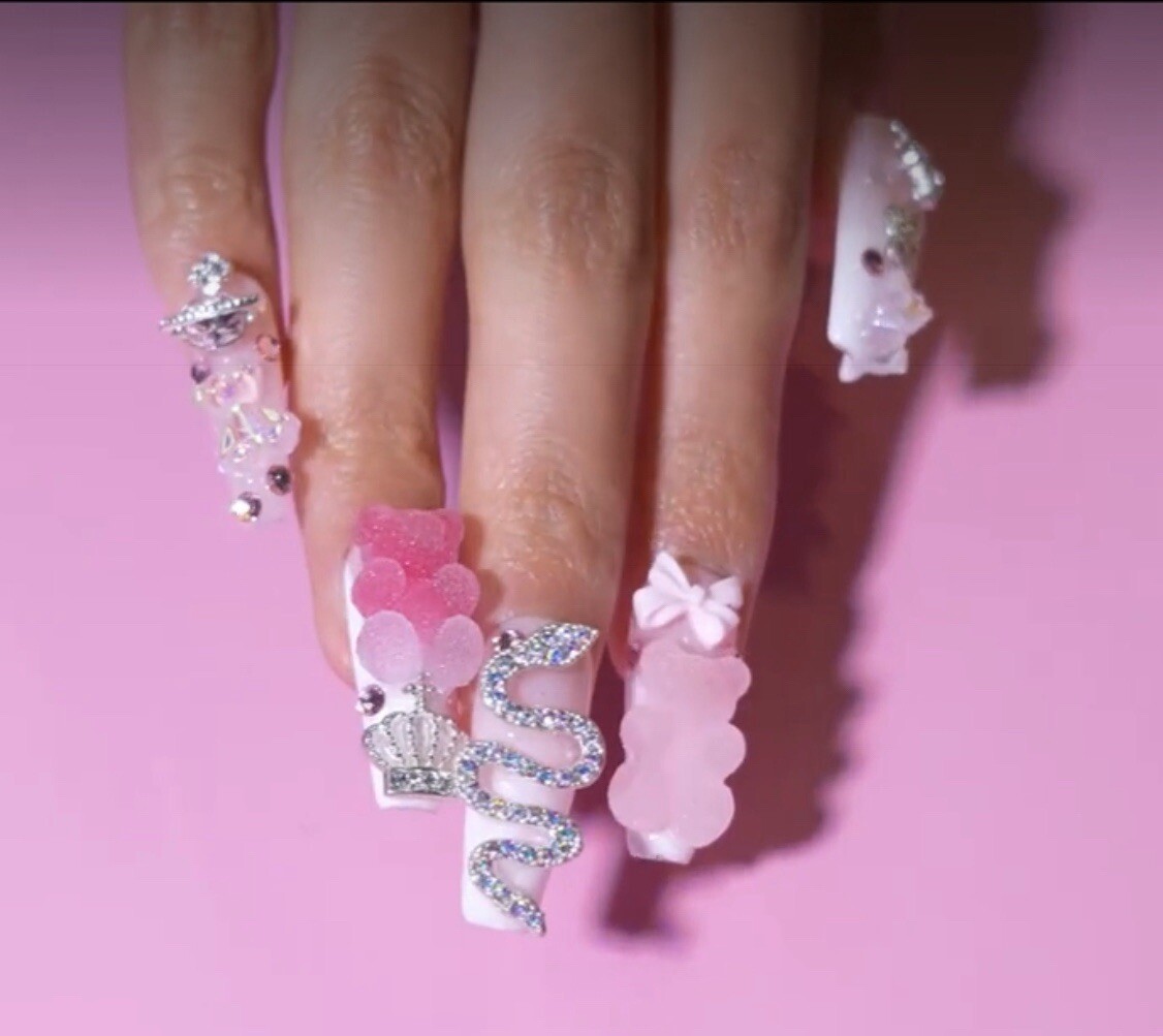 Long Press On Nails Square Fake Nails Full Cover Reusable . Made To Order S,m, L