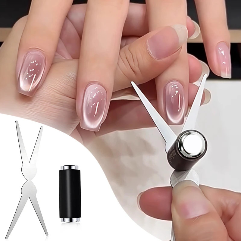 Double-head French Nail Art Magnet Set 3D Strong Cat Eye Magnet Nail Art Gel Pol