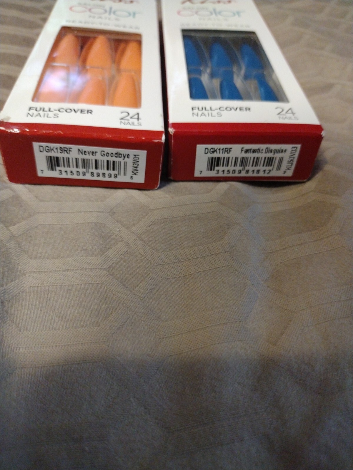 Kiss Salon Color Nails Extra Long Length 24 Full Cover Nails (2 Sets)