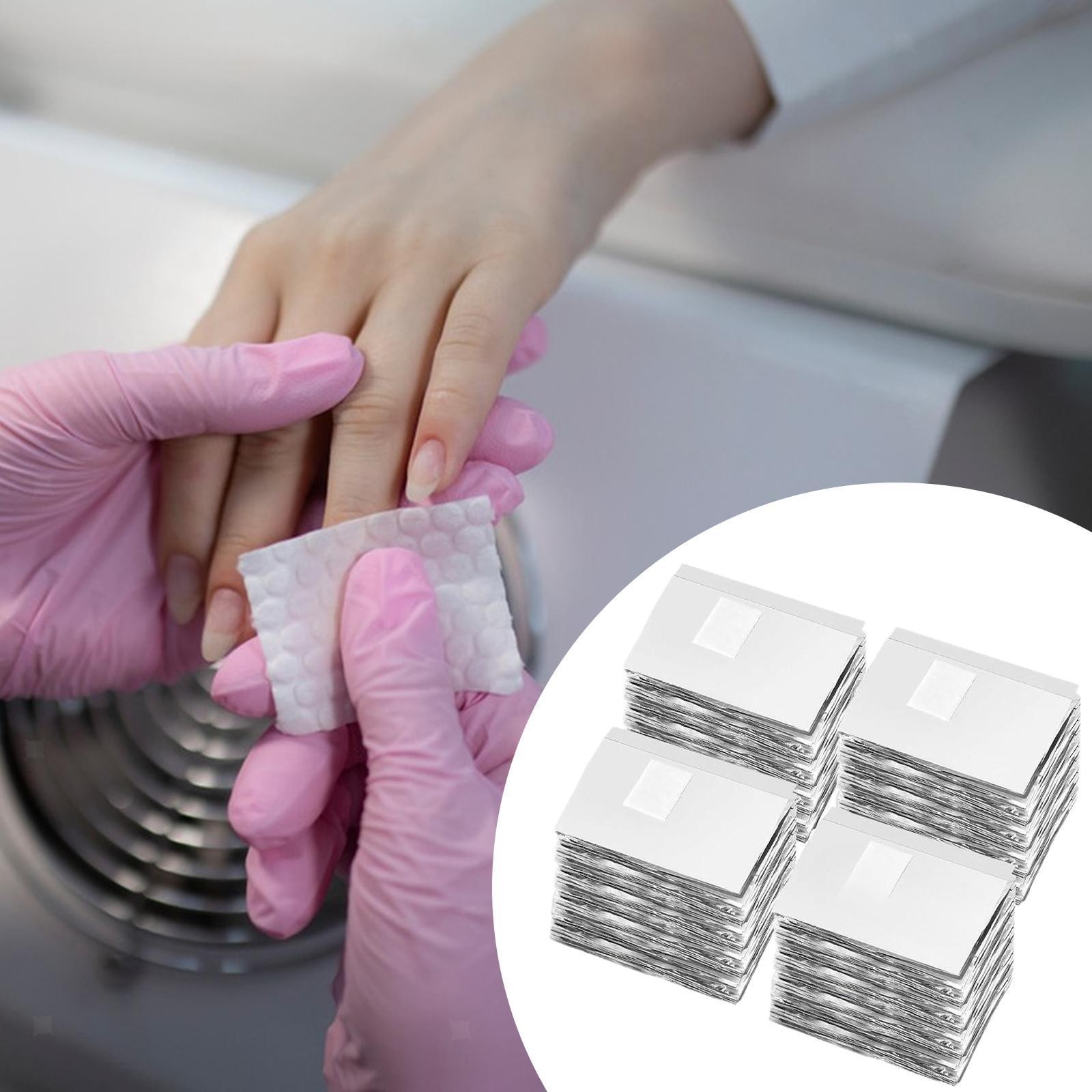 400 Pieces Nail Polish Remover Foil Wraps Removal Tool for Manicure Pedicure