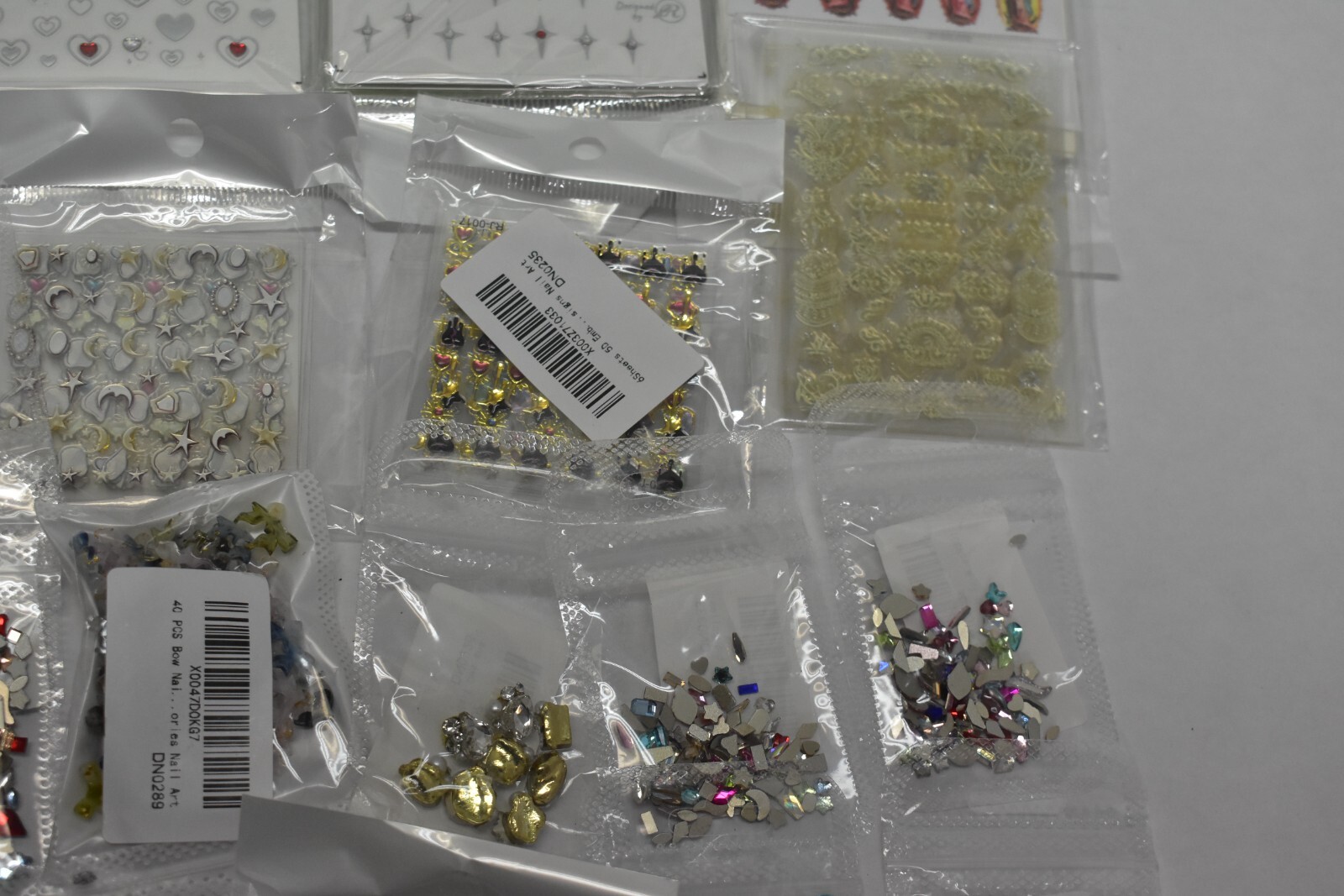 Bulk Lot Nail Art Stickers Decals Accessories Bling Holiday Religious 10 oz