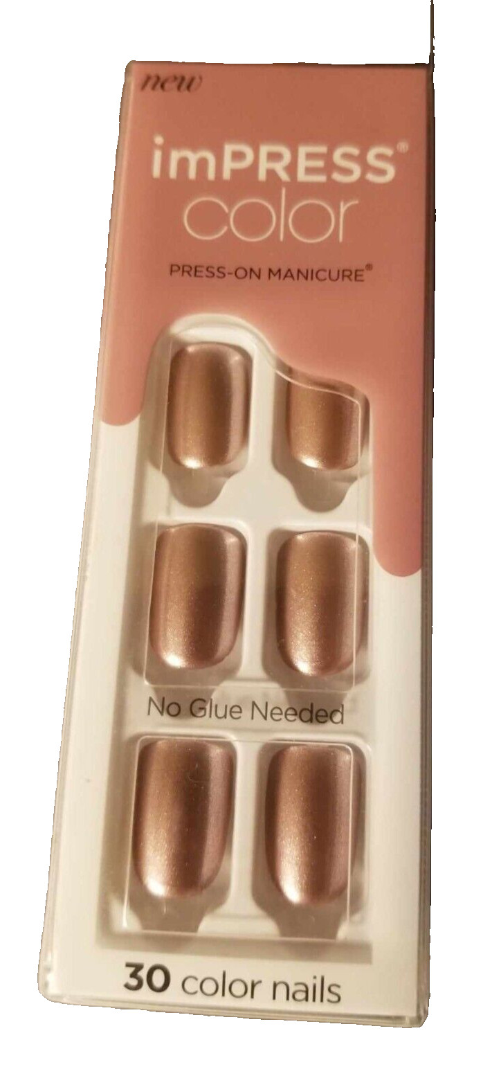 Kiss Impress Press On Manicure Paralized Pink Short Length Nails 30/ pk x 3 Pks