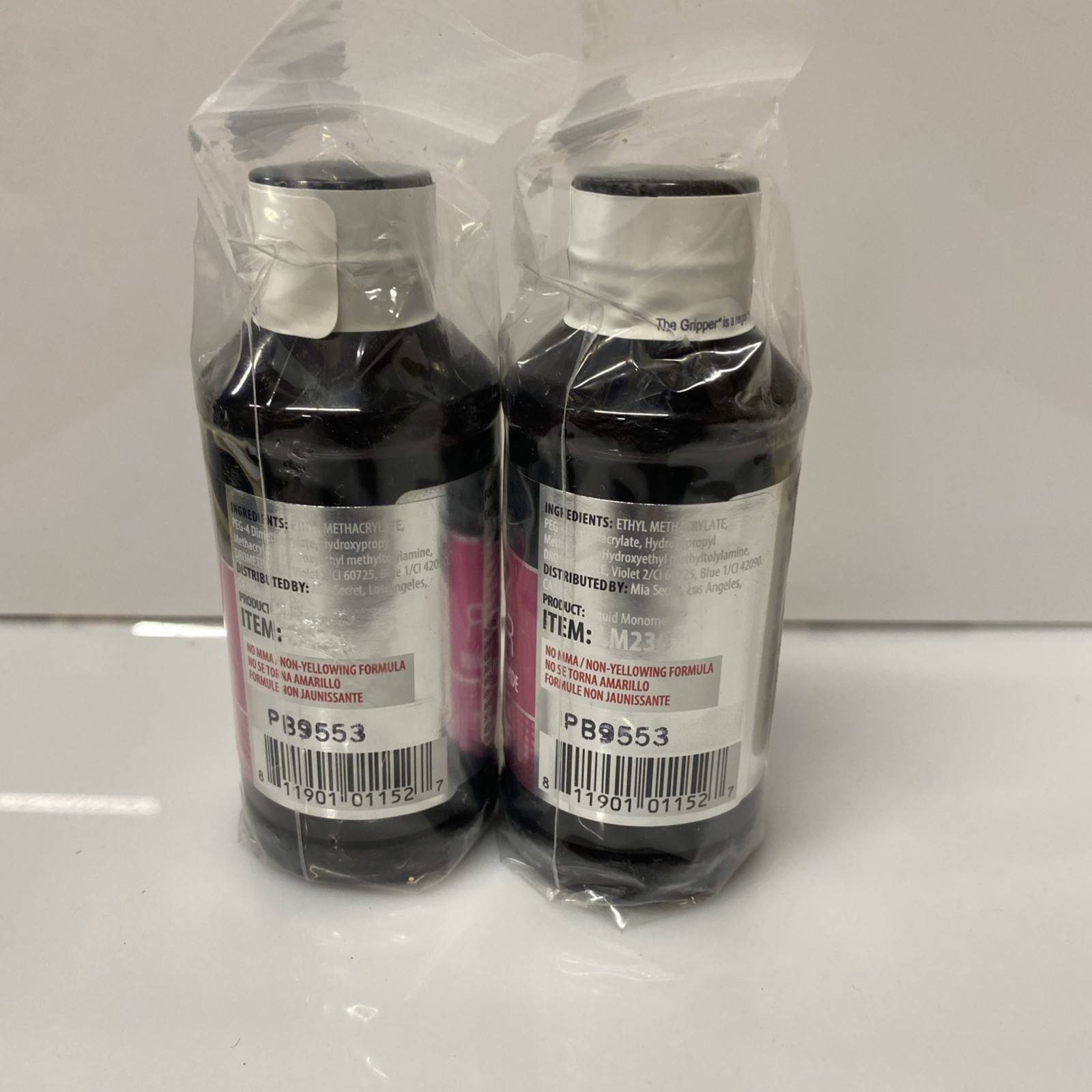 2X Mia Secret Professional Acrylic Nail System Liquid Monomer 4 Fl Oz