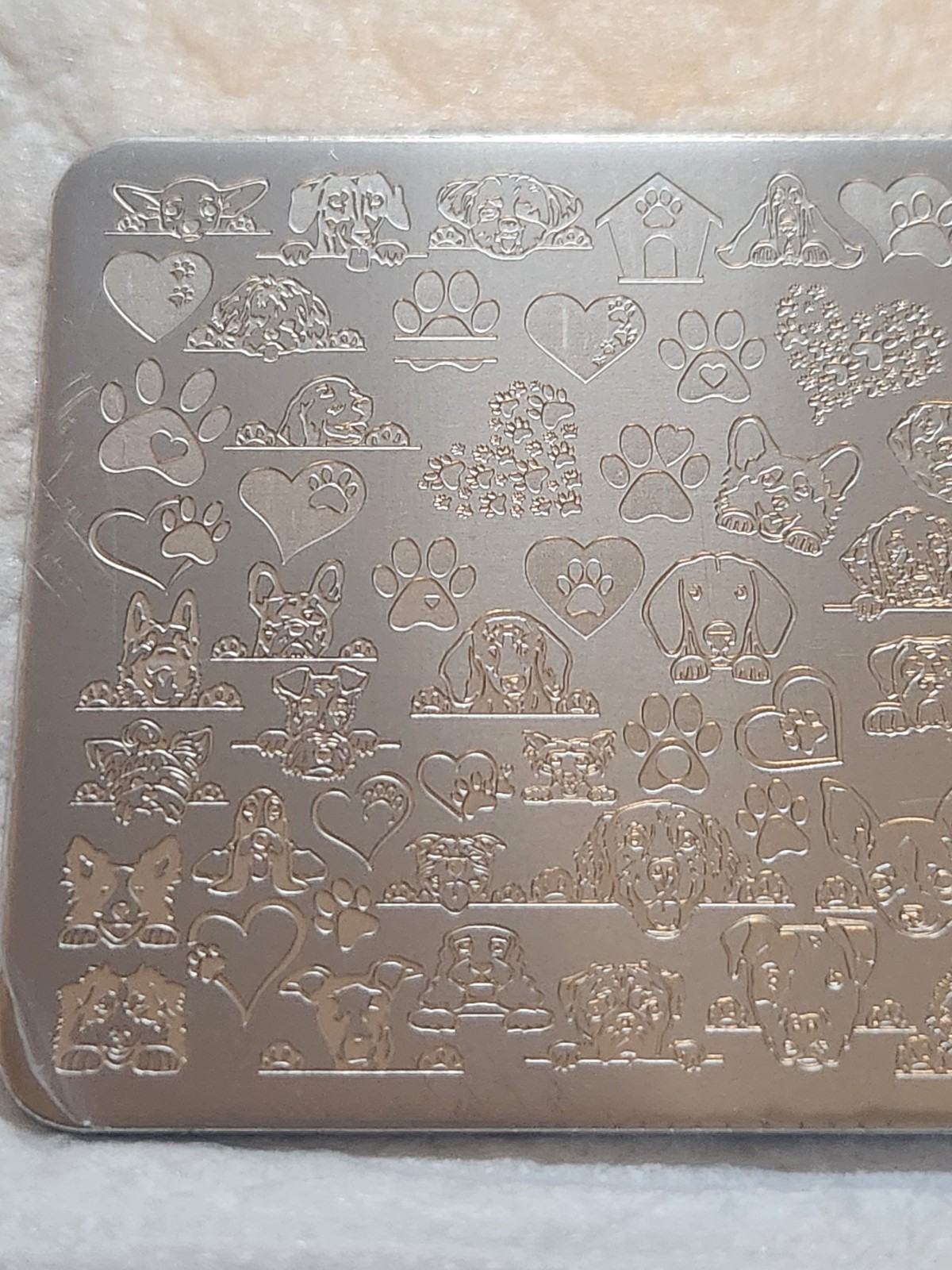 Z-Joy New Nail Stamping Plate -Tiny Dogs & Puppies SPV-333 Small Nail Friendly
