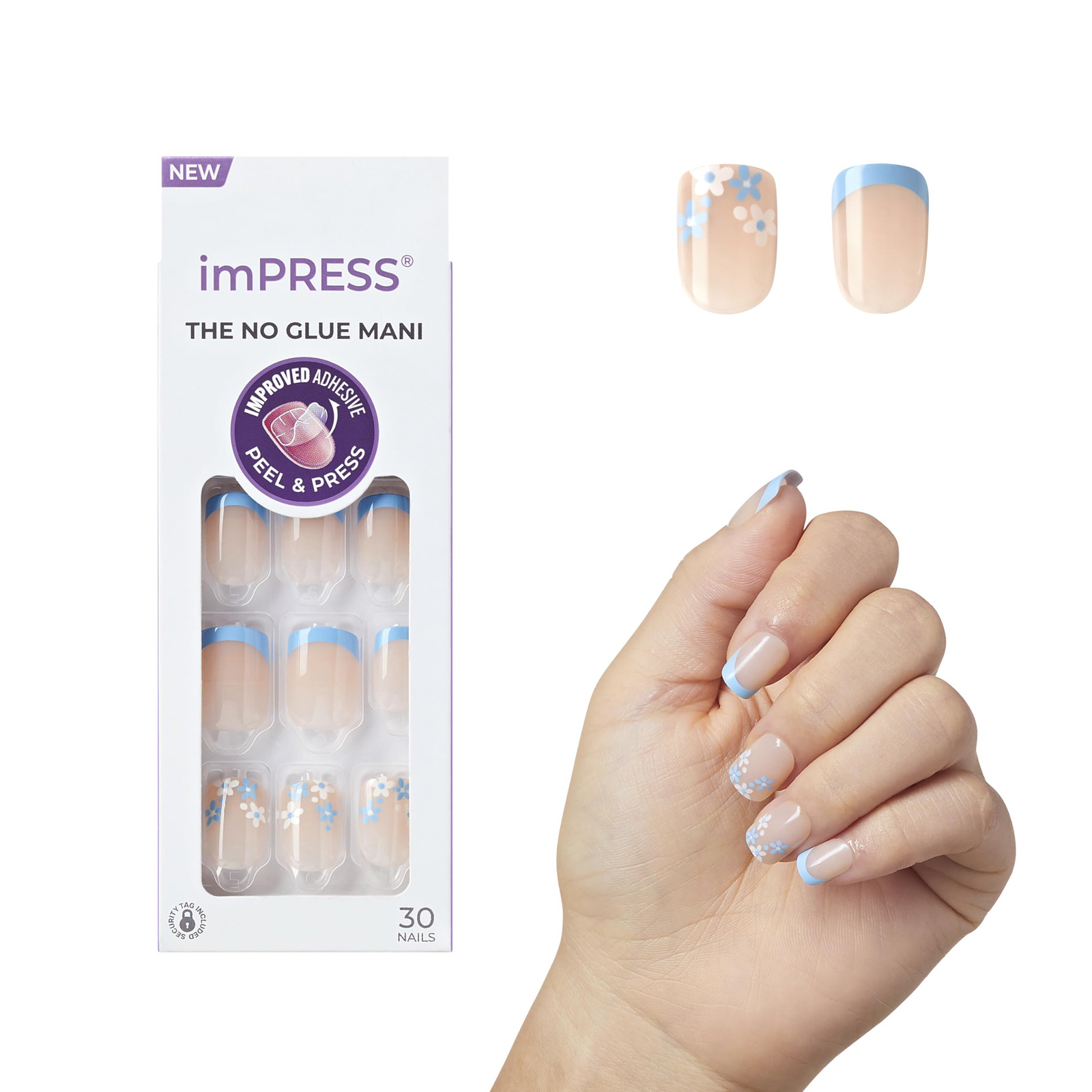 imPRESS French Manicure Light Neutral 33 Fl Oz Pack of 1 No Glue Press On Nails