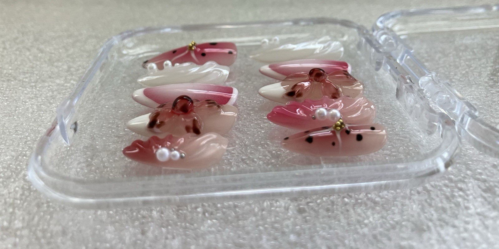 3D Nails Florals, Medium, New