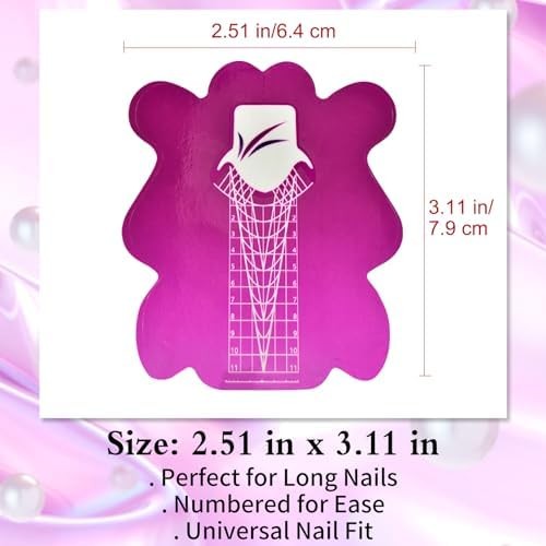 200pcs Nail Form Sticky Nail Forms for Builder Gel Reusable Sturdy Nail Extensio