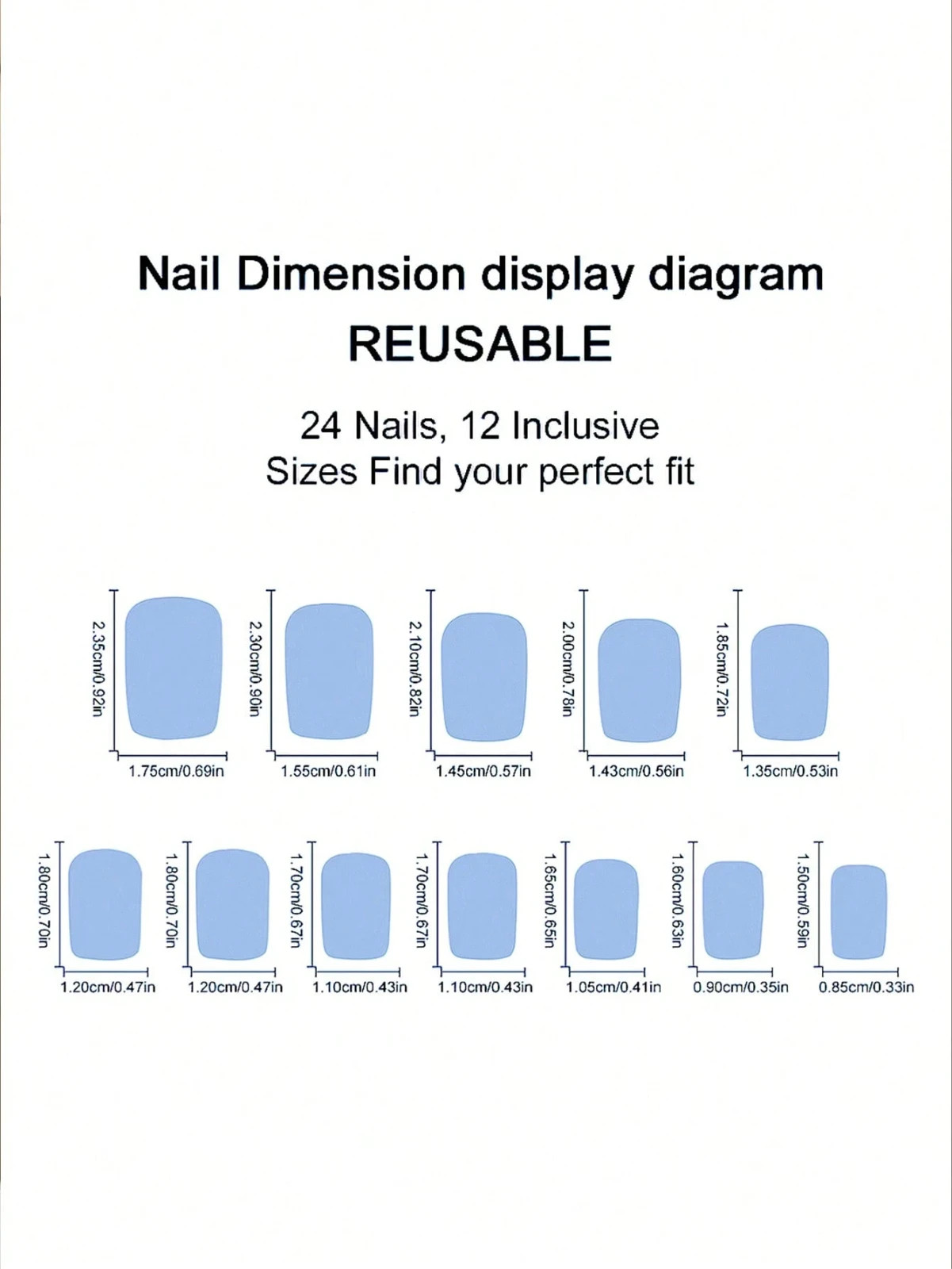 24Pcs French Press-On Nails Black White Tie-Dye Polka Dot with Star Pendant