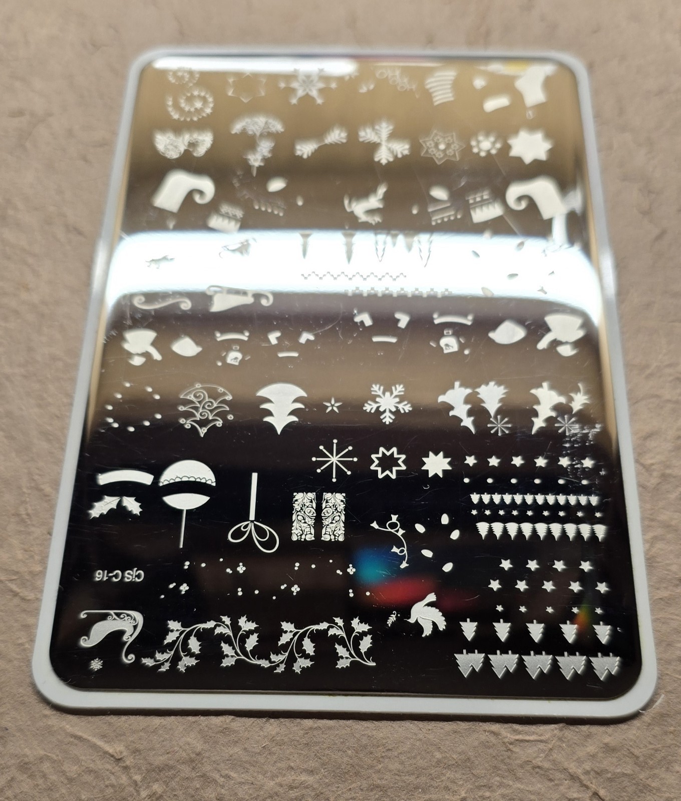 CJS Cjs C-16 Clear Jelly Stamper Nail Stamp Plate All The Trimmings Christmas
