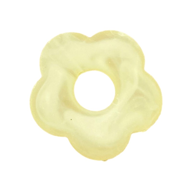 Acrylic Pendants Hollow Five Petal Matte Flower Bead Charm Ornament Easy to Use