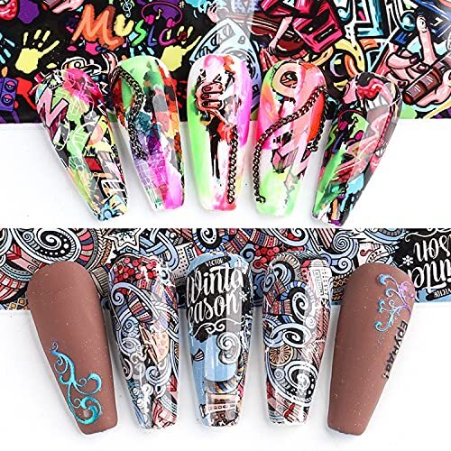 Nail Art Stickers Nail Foils Starry Sky Foil Transfer Nail Art Decals Graffiti