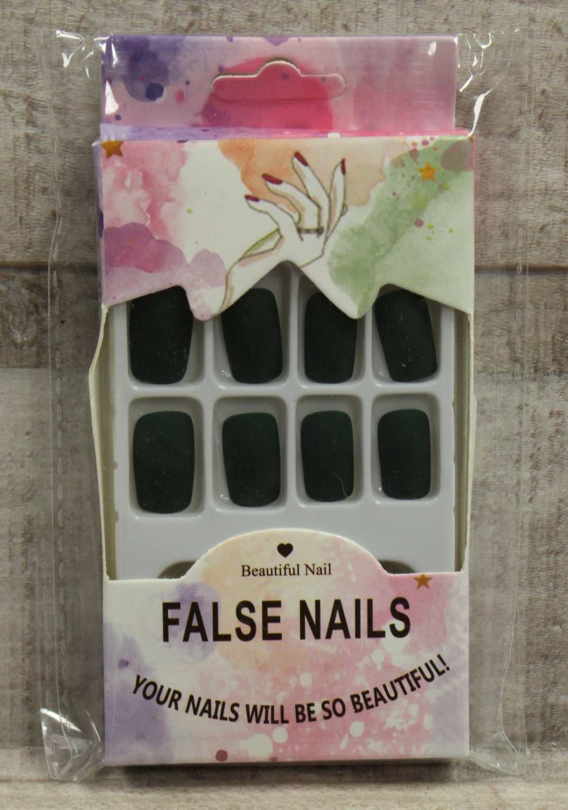 Obmyec Square Fake Press On Nails – Black Matt – 24 Pcs – For Women & Girls -New