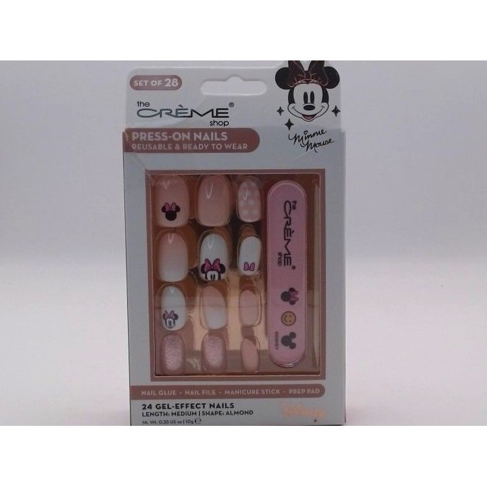 The Crème Shop x Minnie Mouse PINK Press-On Nails, BRAND NEW IN BOX