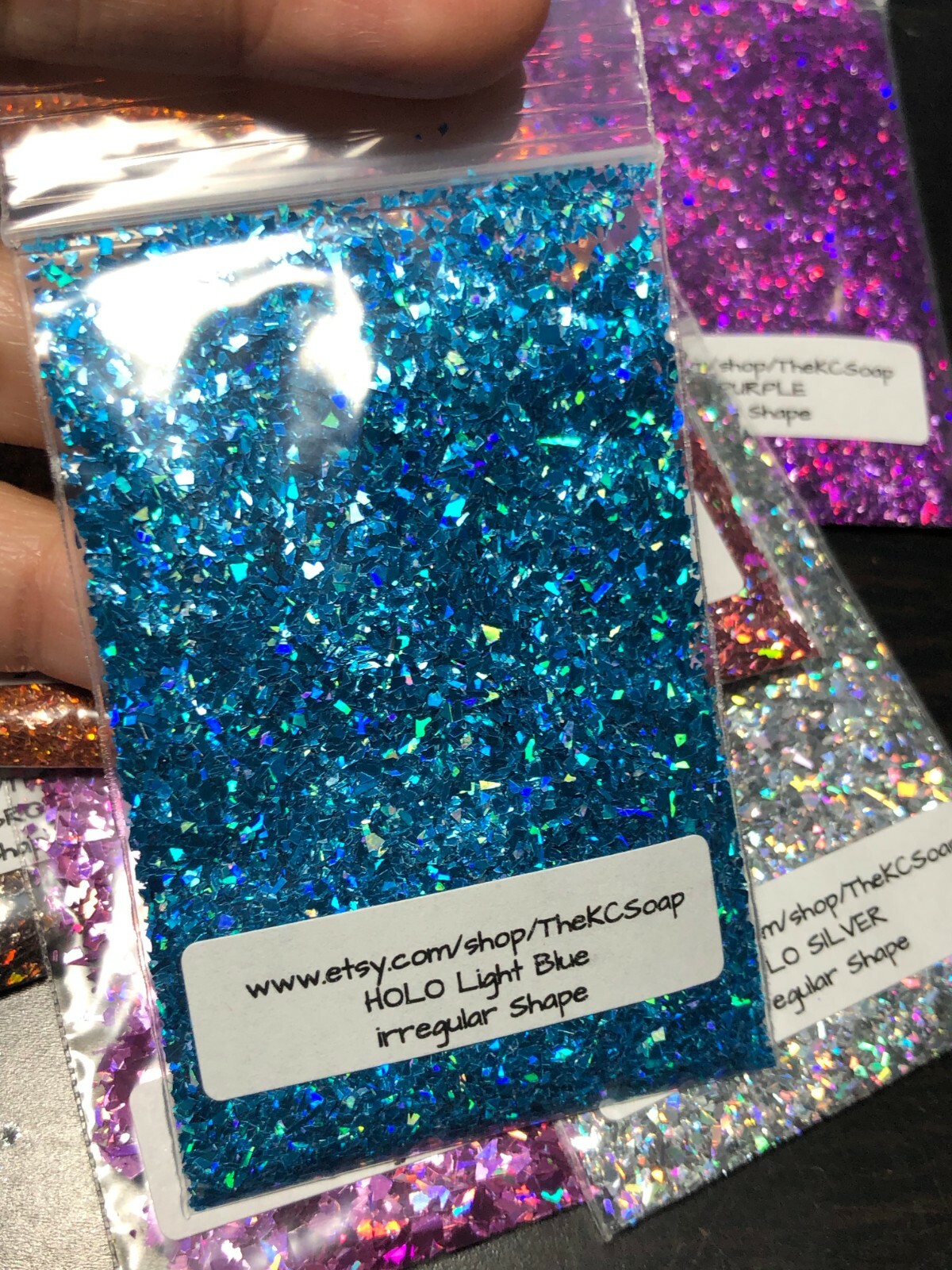 Holographic IRREGULAR SMALL Mylar Sheet Random Cut Size Flakes for nail US Selle